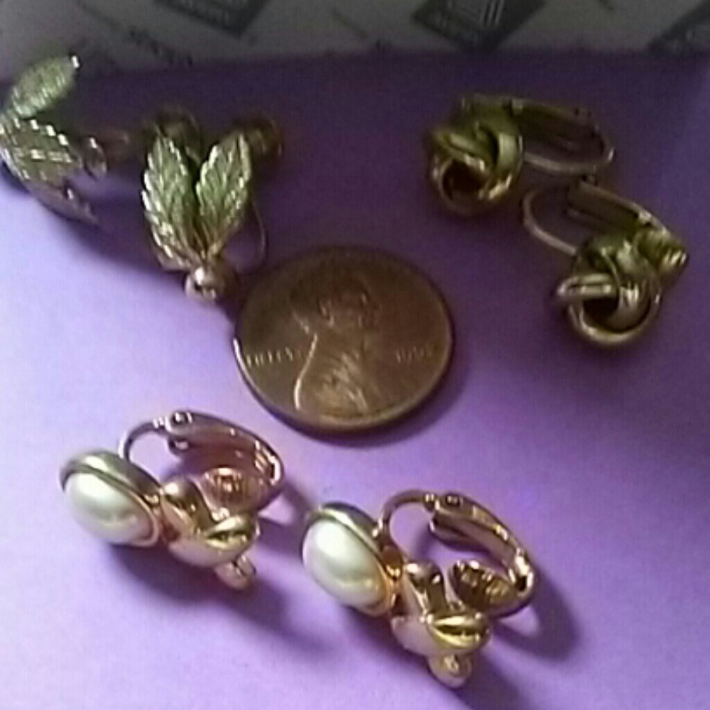 Vintage clip on earrings
